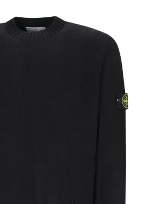 Compass-badge crew-neck sweater 4