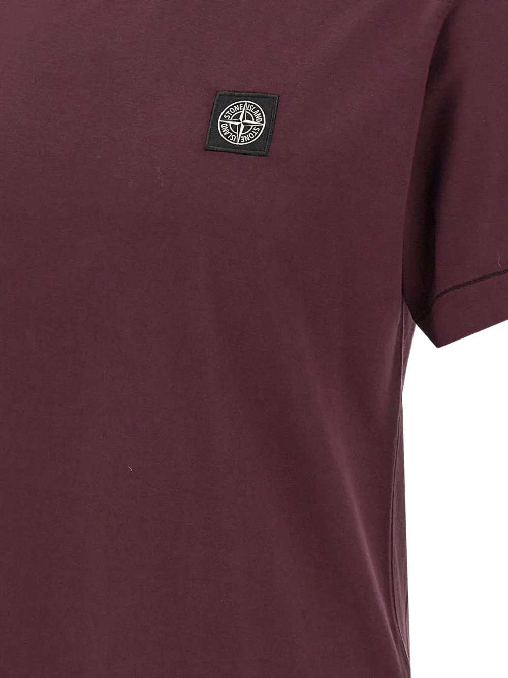 Stone Island T-shirt met patch Paars