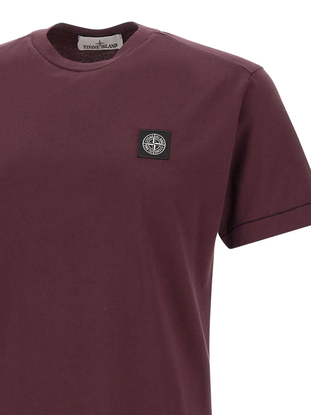 Stone Island T-shirt met patch Paars
