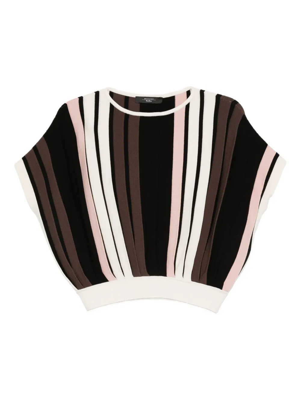 Max Mara ストライプ トップ - ブラック Max Mara ストライプ トップ - ブラック