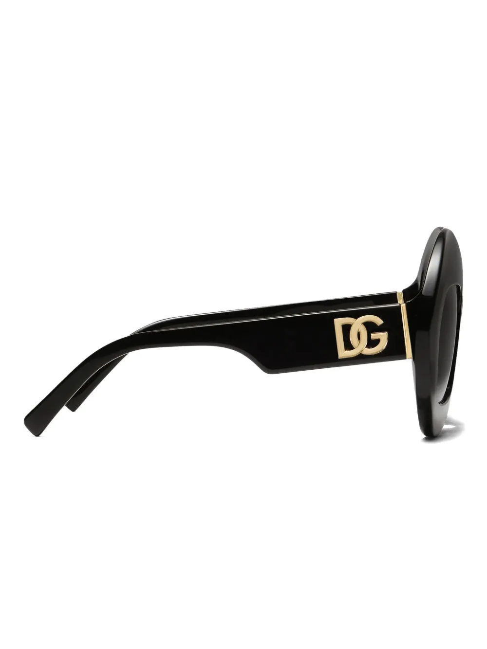 Dolce & Gabbana Logo-plaque Sunglasses In Black