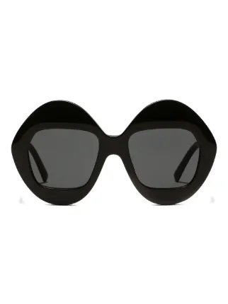 Dolce & Gabbana Eyewear ロゴプレート サングラス | ブラック
