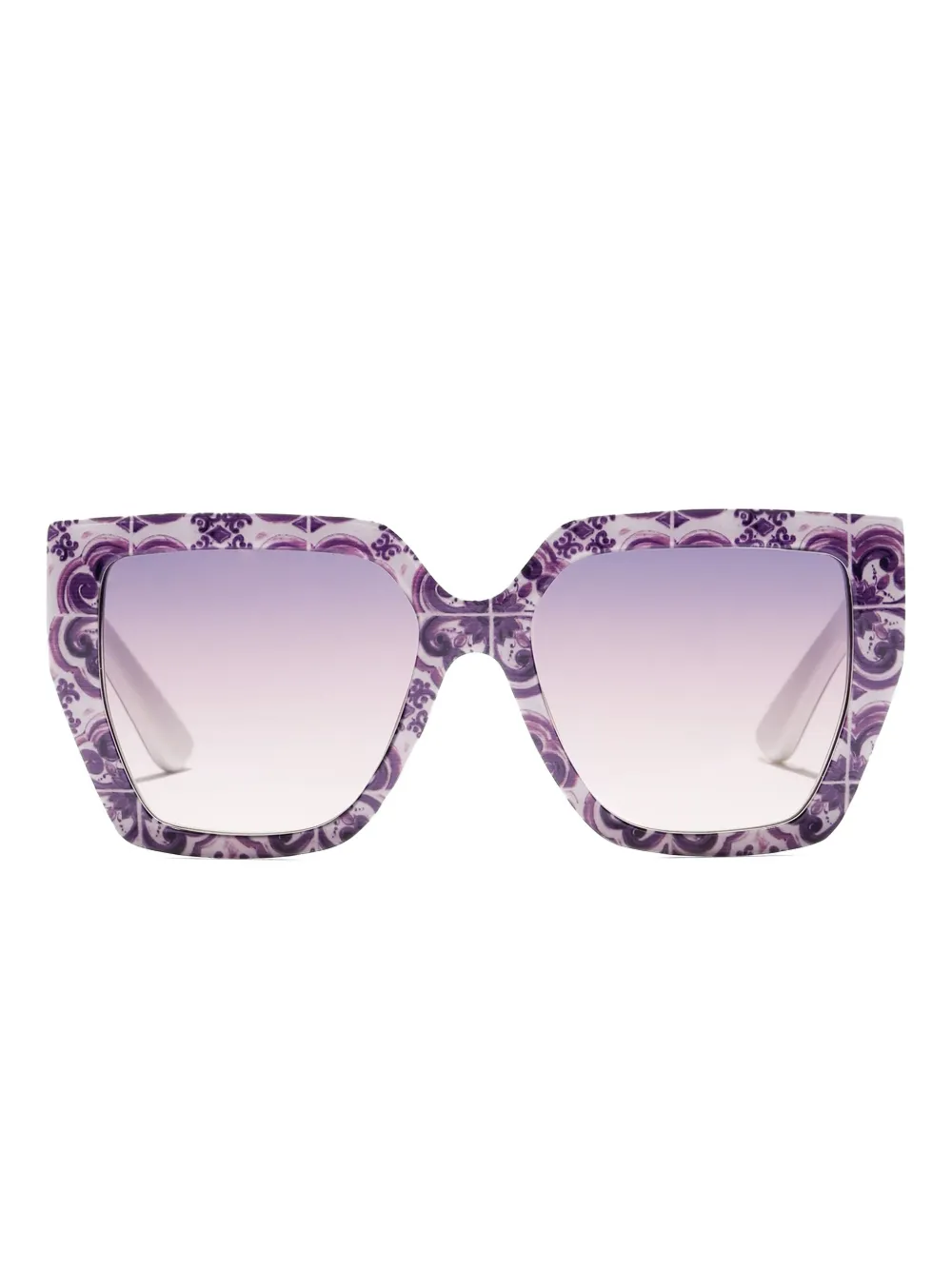 Dolce & Gabbana Eyewear Maiolica square-frame sunglasses Paars