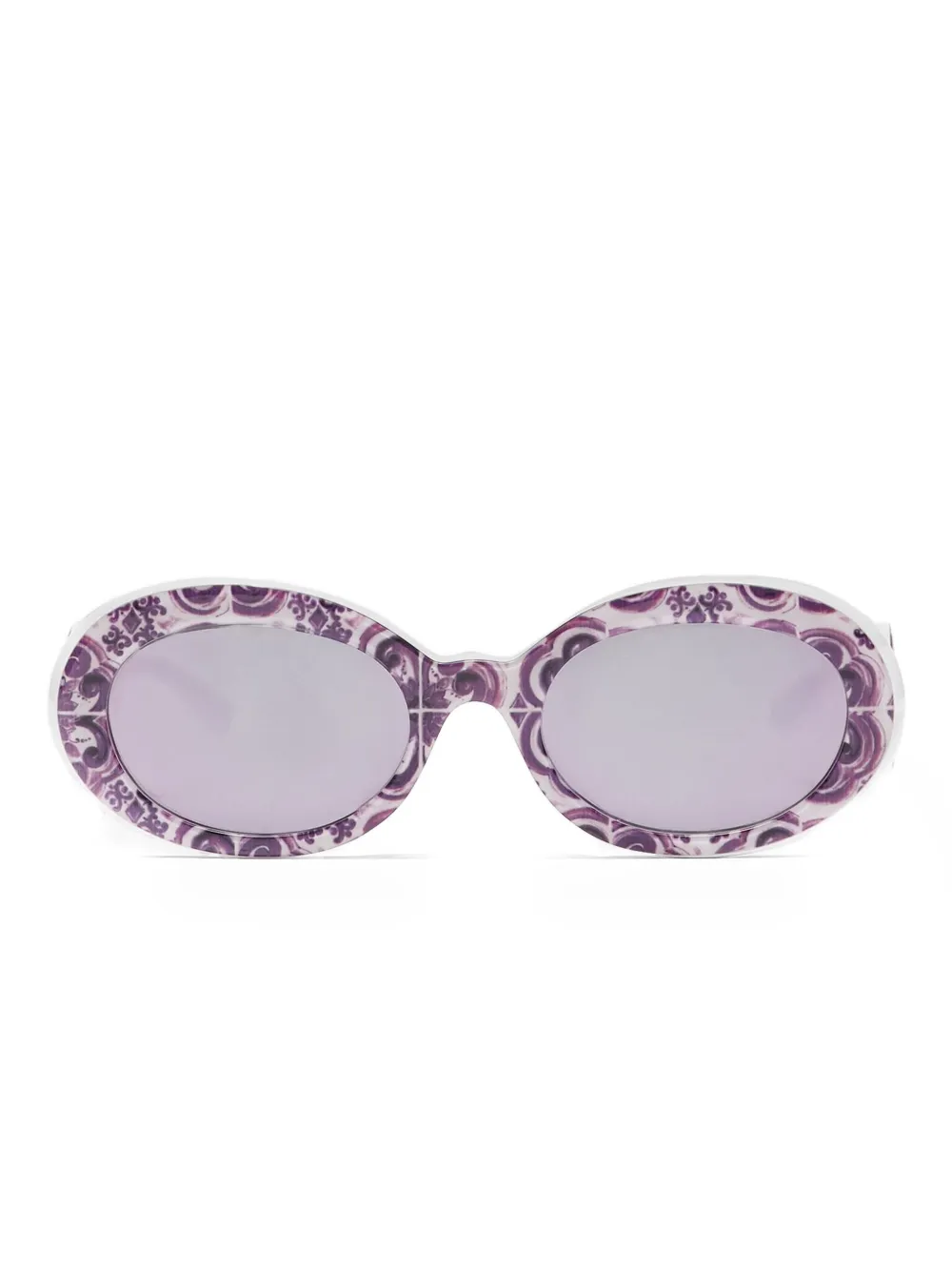 Dolce & Gabbana Kids Maiolica paisley-print oval-frame sunglasses | Purple | Image 1