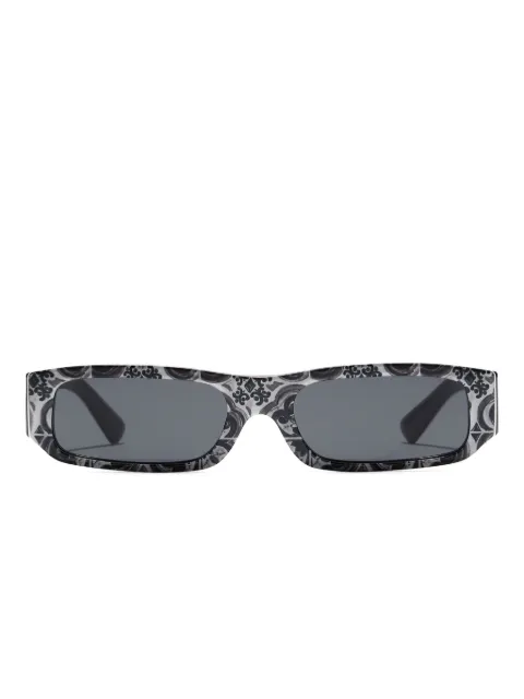 Dolce & Gabbana Kids Maiolica-print rectangle-frame sunglasses