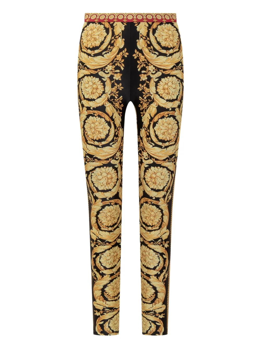 Versace Barocco print leggings Zwart