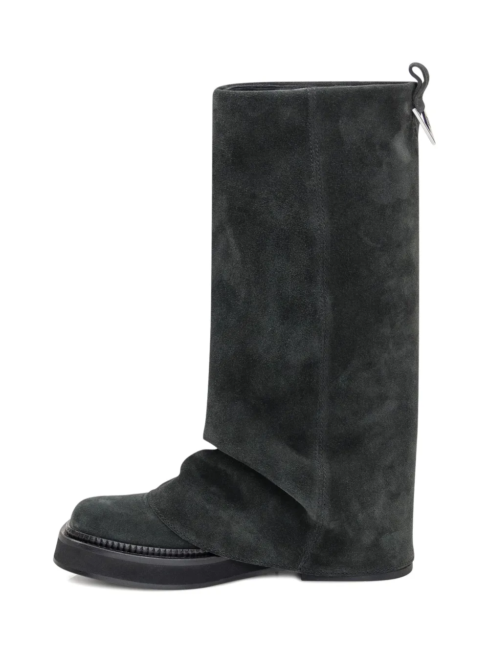 The Attico slouch suede knee-high boots Grijs