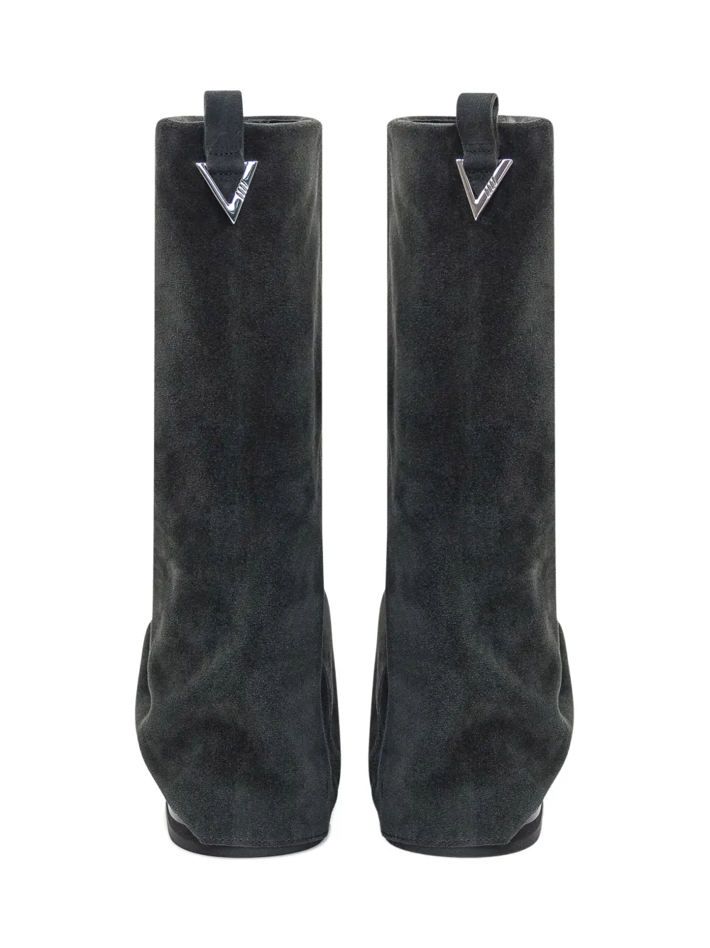 The Attico slouch suede knee-high boots Grijs