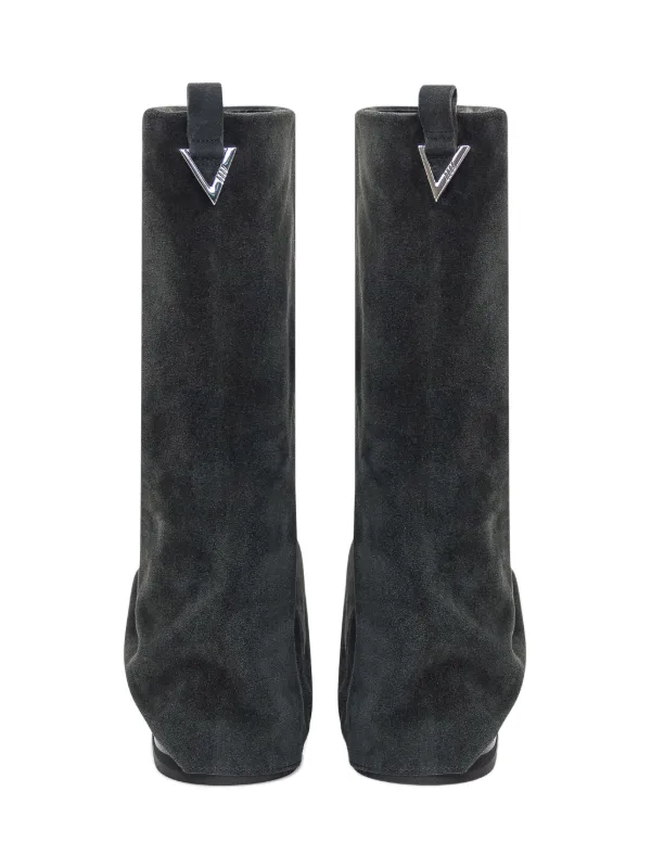 The Attico スエード ロングブーツ | グレー | FARFETCH JP