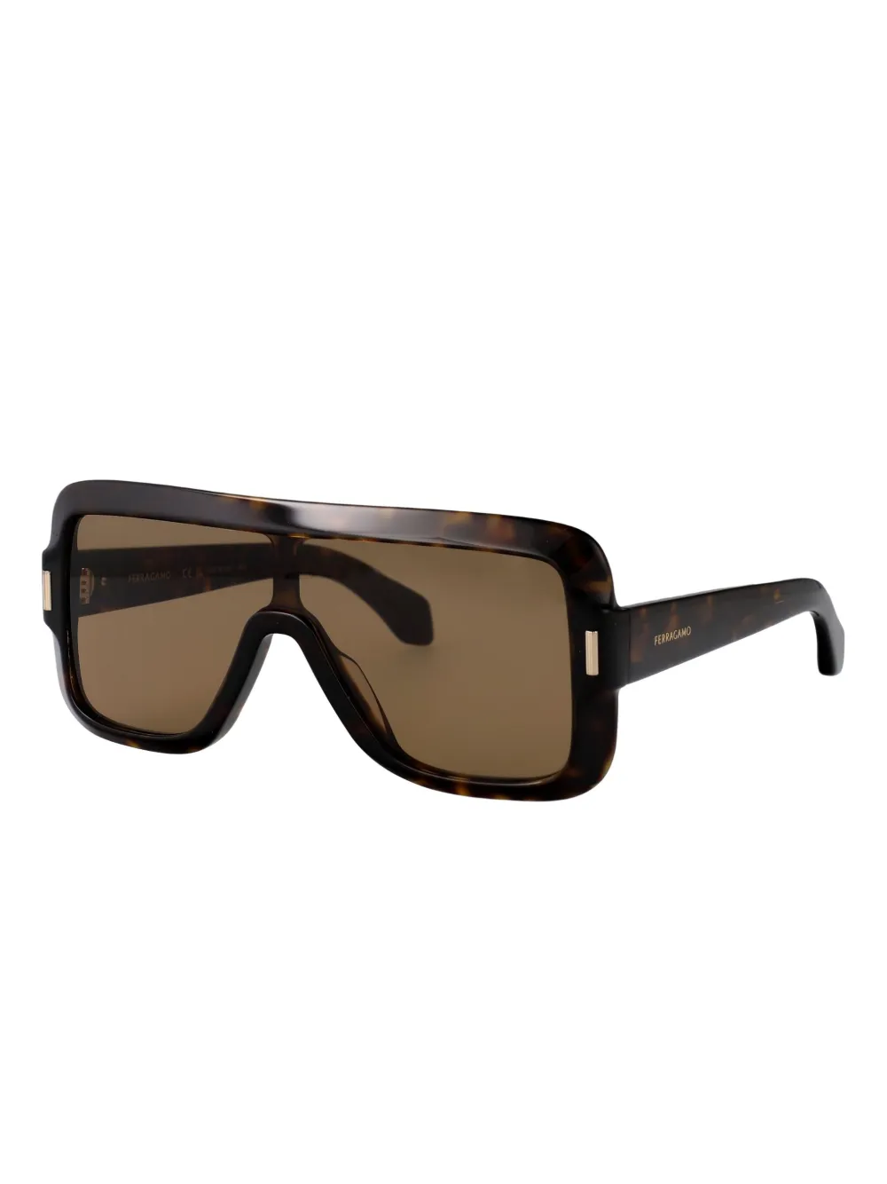 Ferragamo Eyewear Zonnebril met masker montuur - Bruin