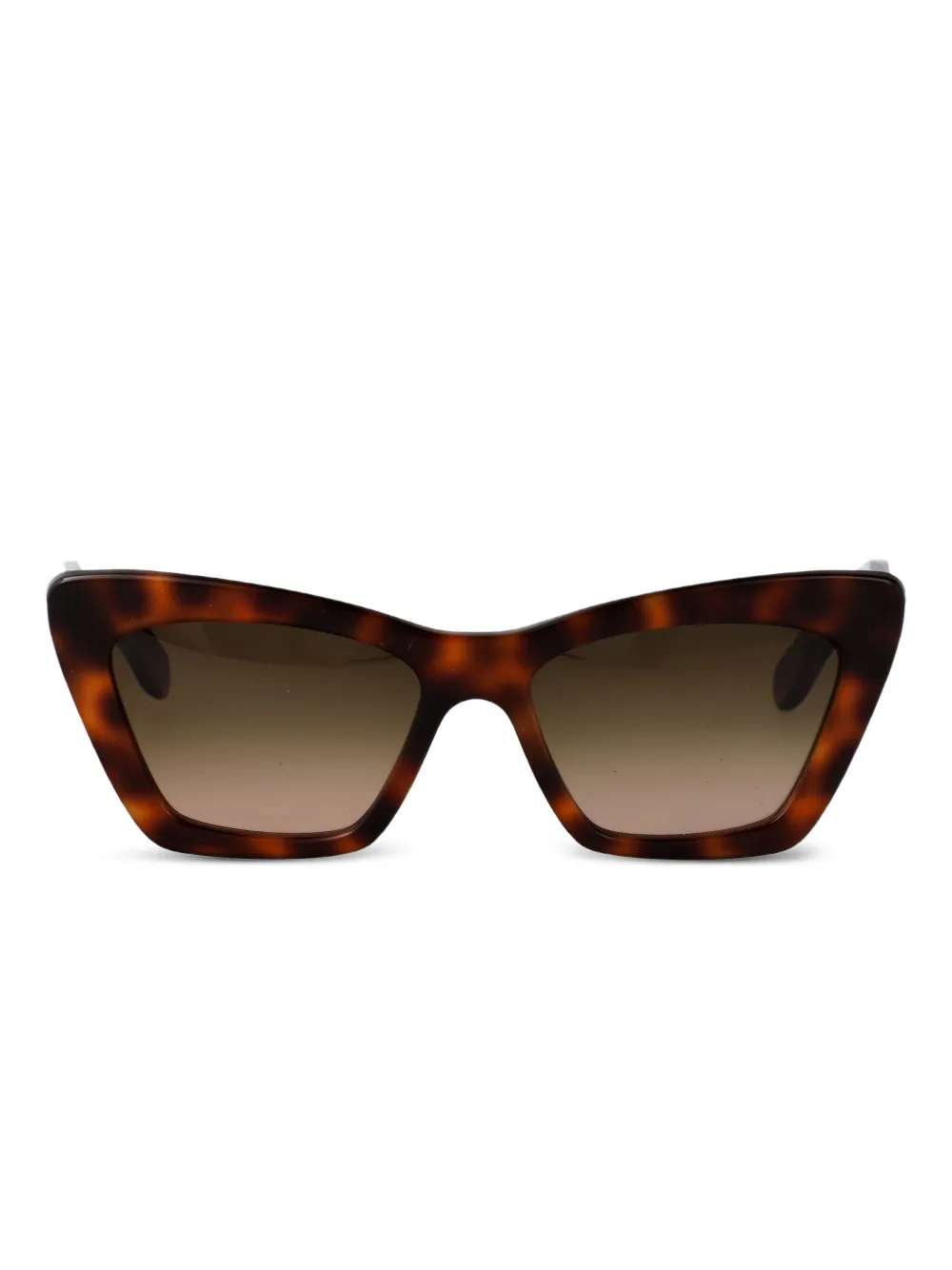 Ferragamo Eyewear Zonnebril met cat-eye montuur en schildpadschild design Bruin