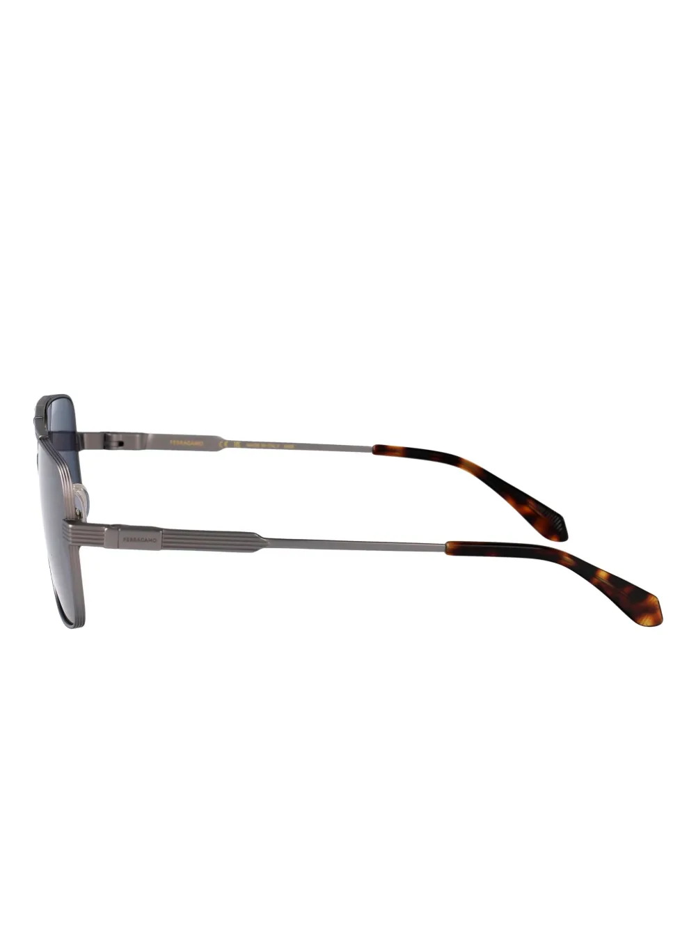 Ferragamo Eyewear titanium square sunglasses Zilver
