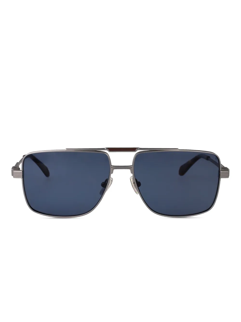Ferragamo Eyewear Titanium zonnebril met vierkant montuur Zilver