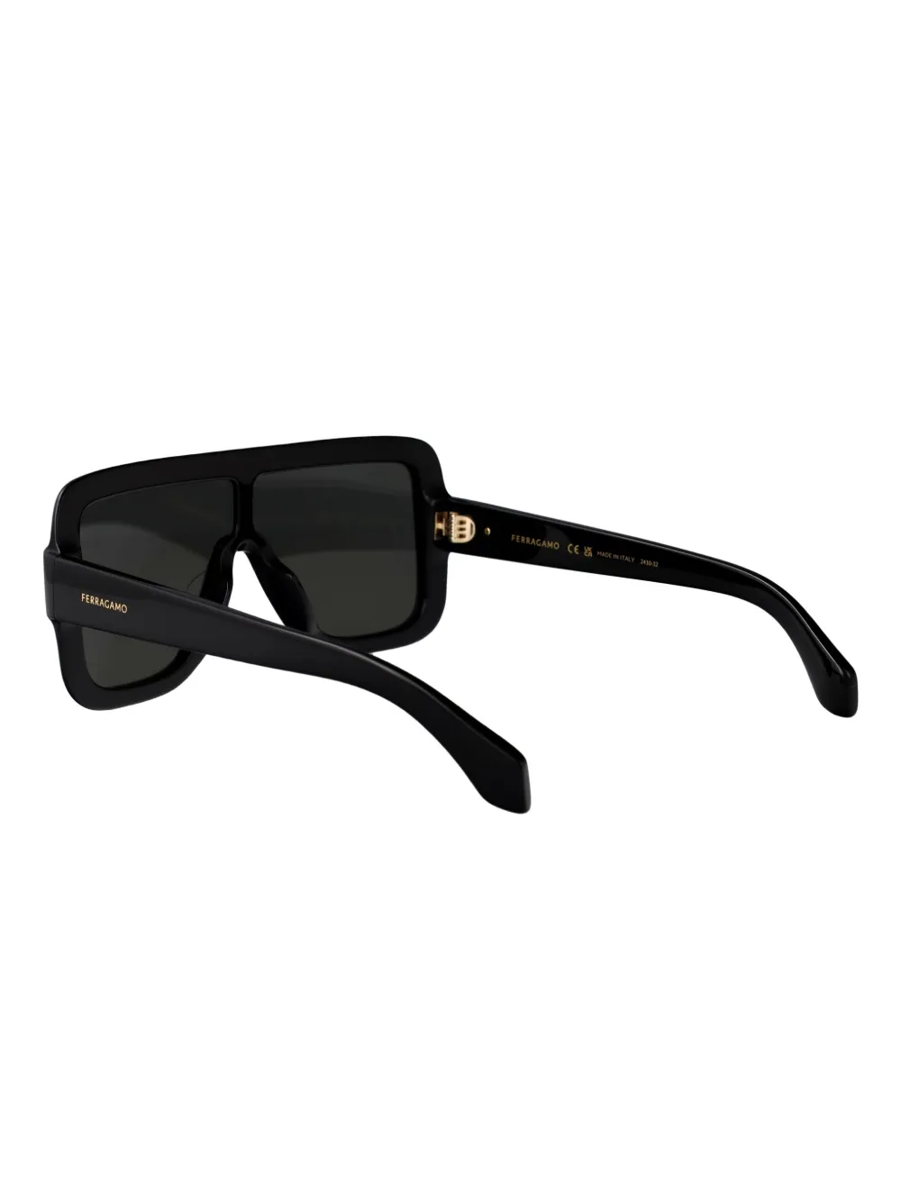 Ferragamo Eyewear shield-frame sunglasses Zwart
