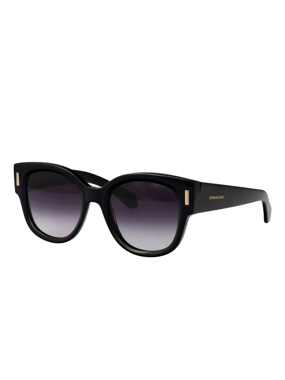 Ferragamo Eyewear Zonnebril met vierkant montuur Zwart