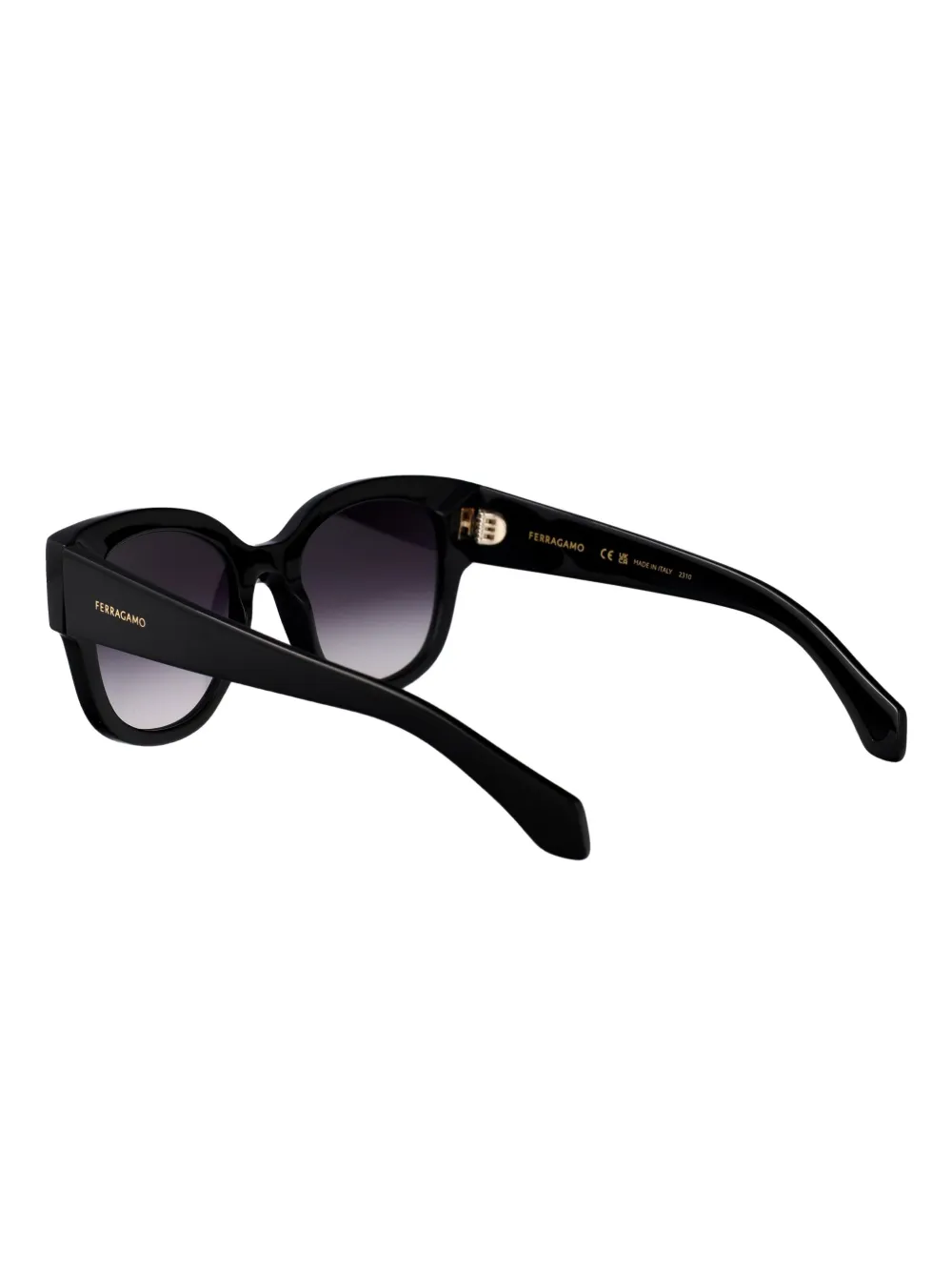Ferragamo Eyewear Zonnebril met vierkant montuur Zwart
