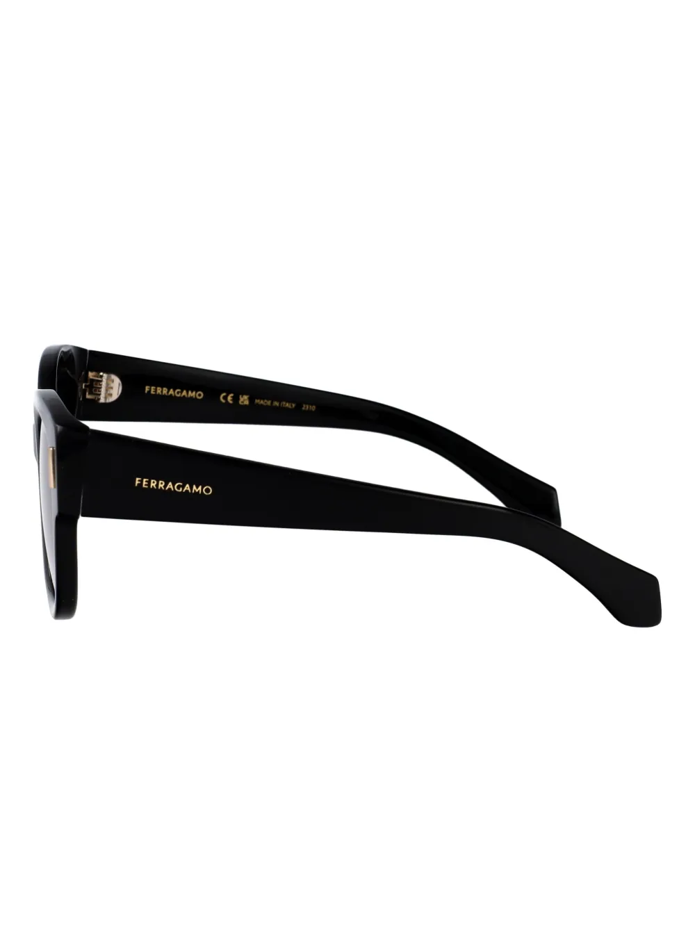 Ferragamo Eyewear Zonnebril met vierkant montuur Zwart