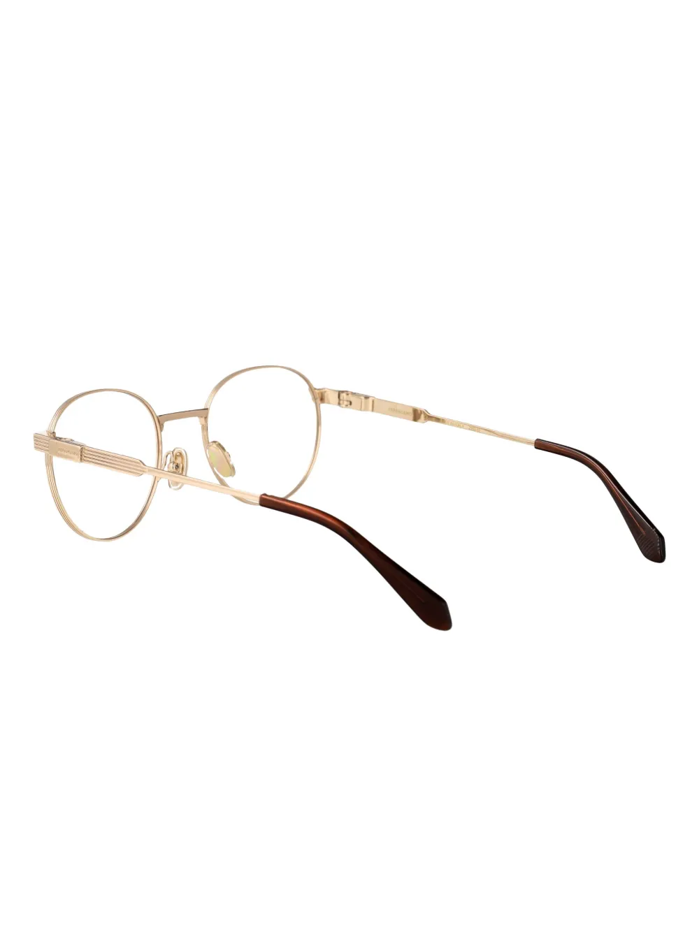 Ferragamo Eyewear Bril met rond montuur Goud