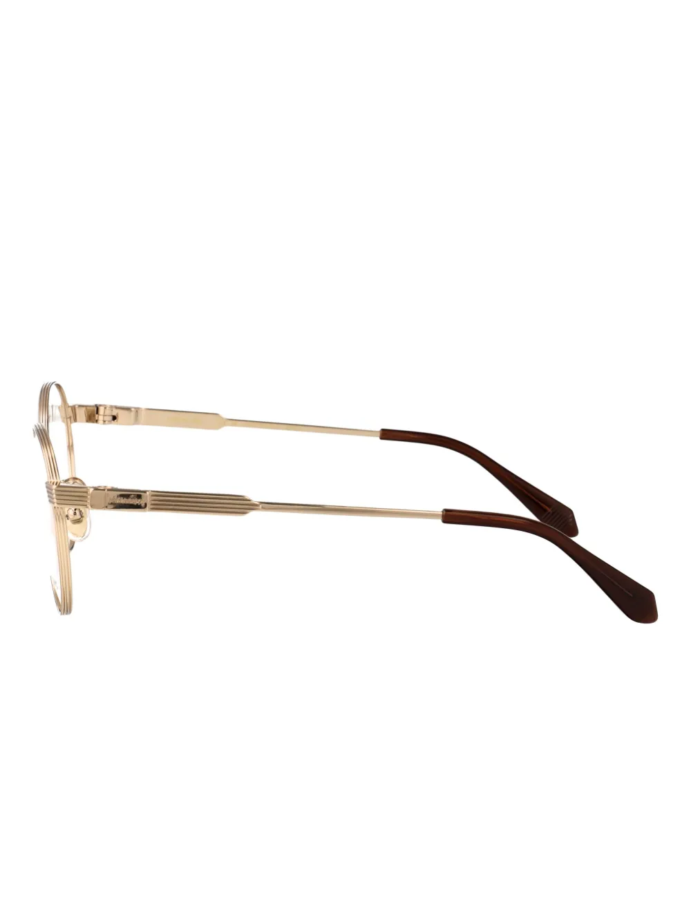 Ferragamo Eyewear Bril met rond montuur Goud