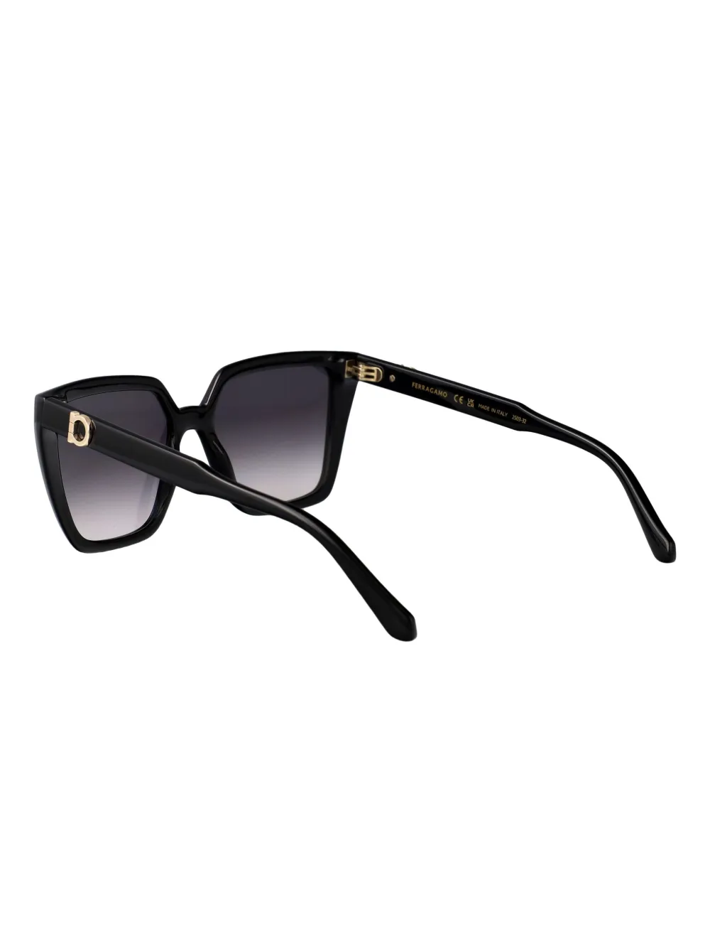 Ferragamo Eyewear Zonnebril met geometrisch montuur Zwart