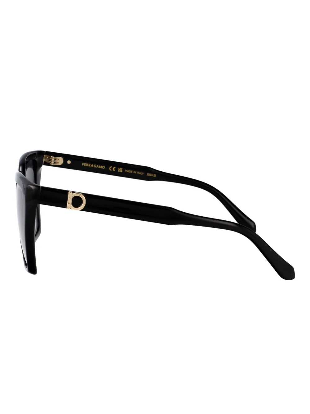Ferragamo Eyewear Zonnebril met geometrisch montuur Zwart