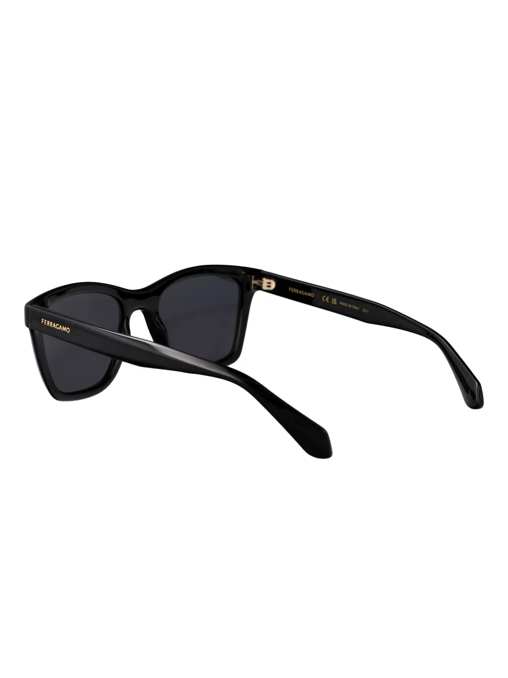 Ferragamo Eyewear Zonnebril met vierkant montuur Zwart