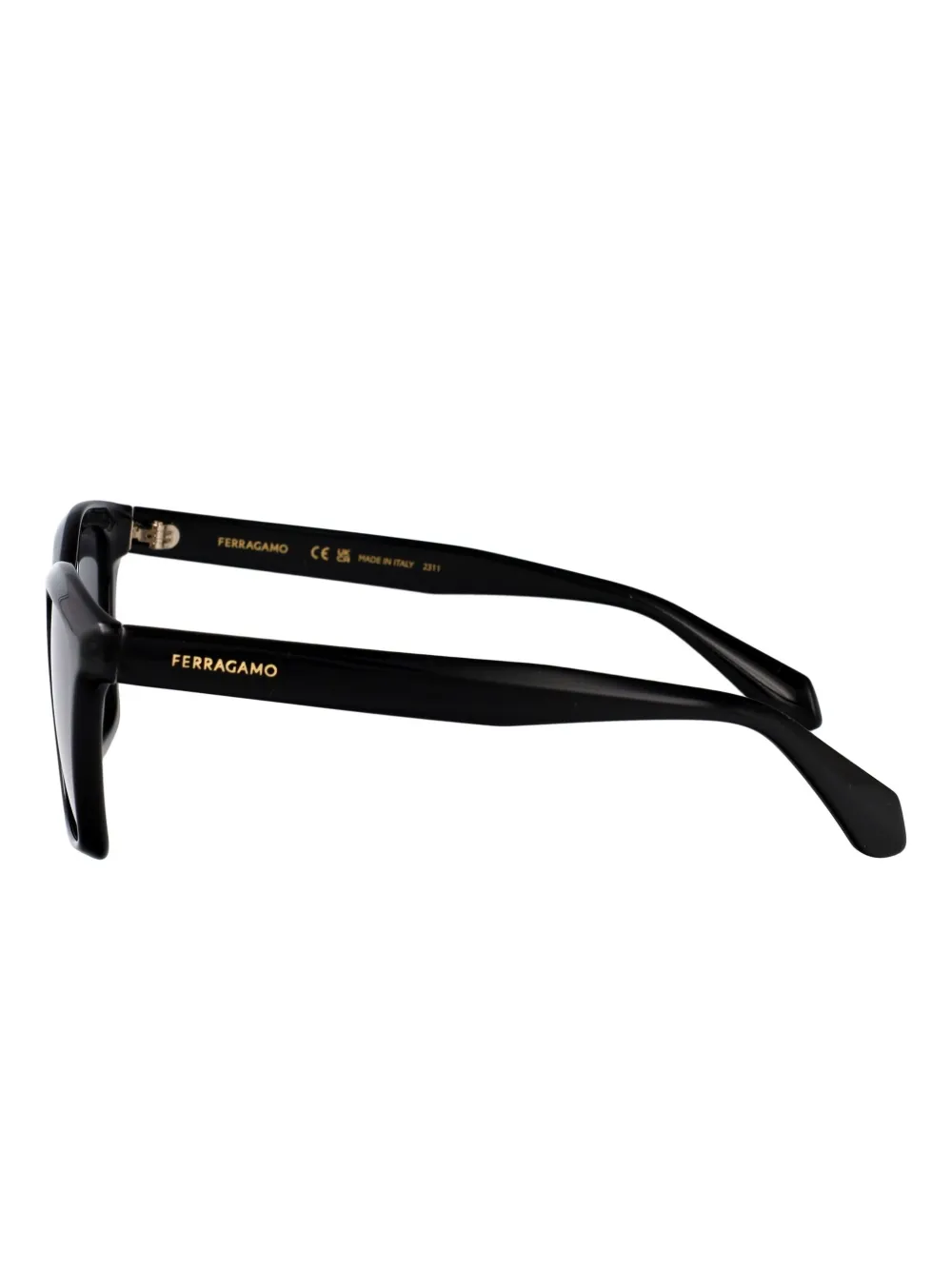 Ferragamo Eyewear Zonnebril met vierkant montuur Zwart