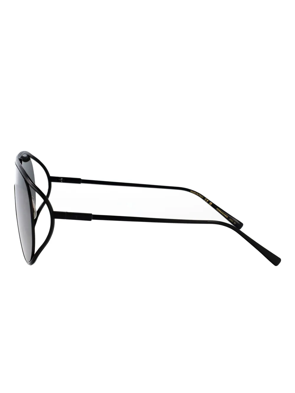 Ferragamo Eyewear Zonnebril met piloten montuur Zwart