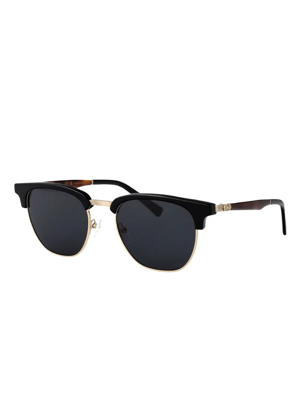 Ferragamo Eyewear gold-frame detail sunglasses Zwart
