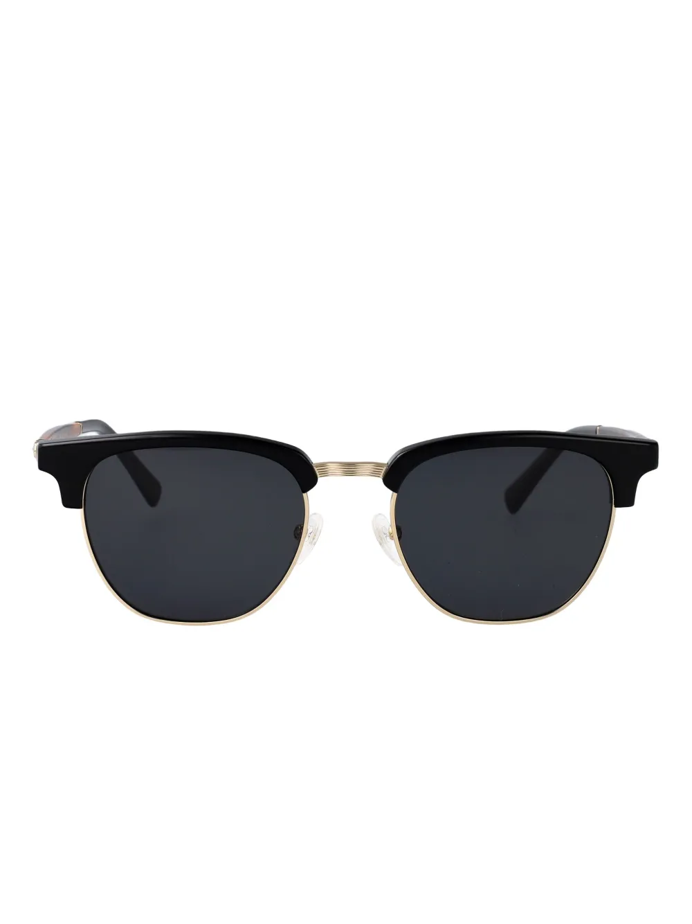 Ferragamo Eyewear gold-frame detail sunglasses Zwart