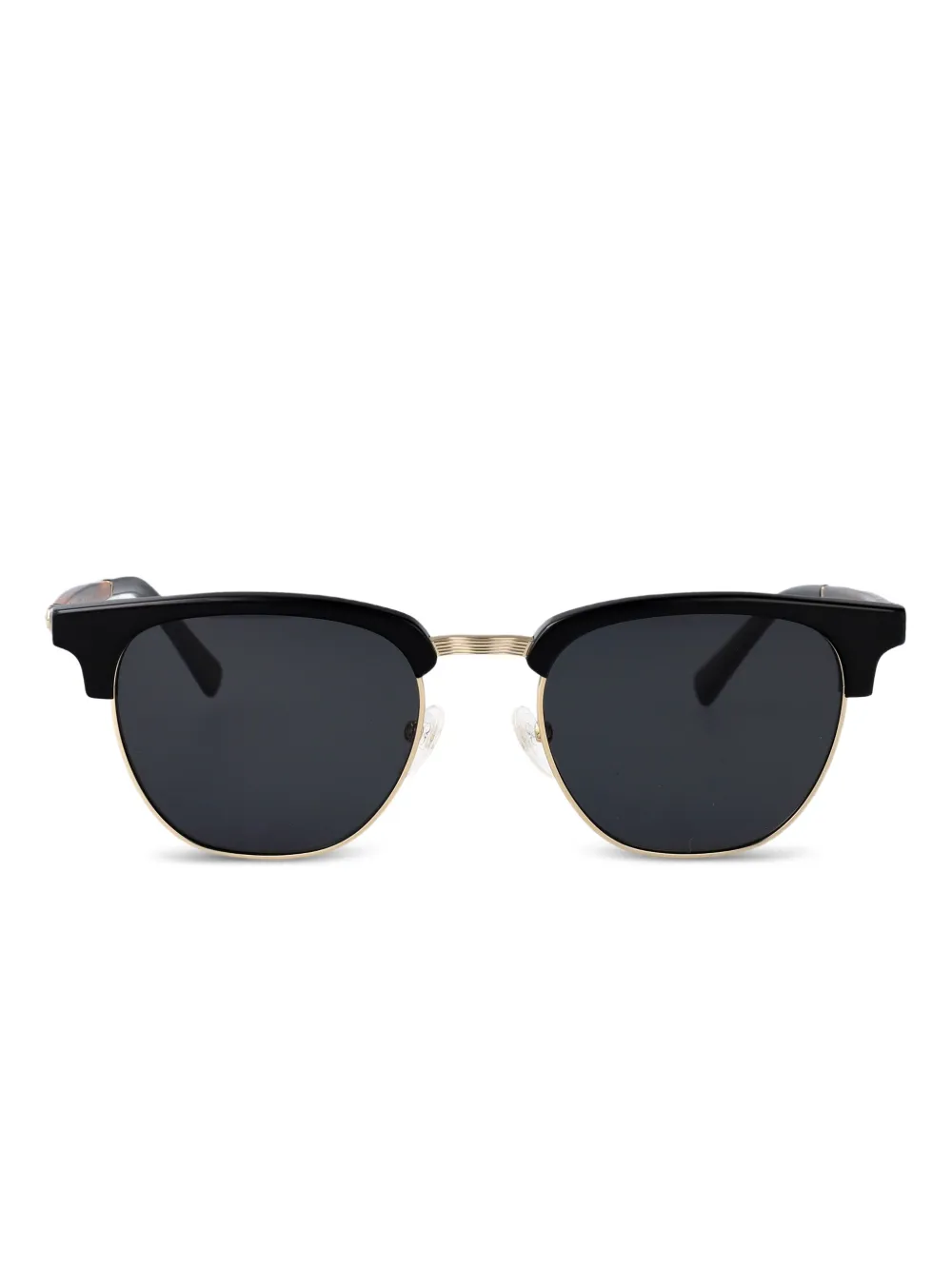 Ferragamo Eyewear Zonnebril met gouden montuur Zwart