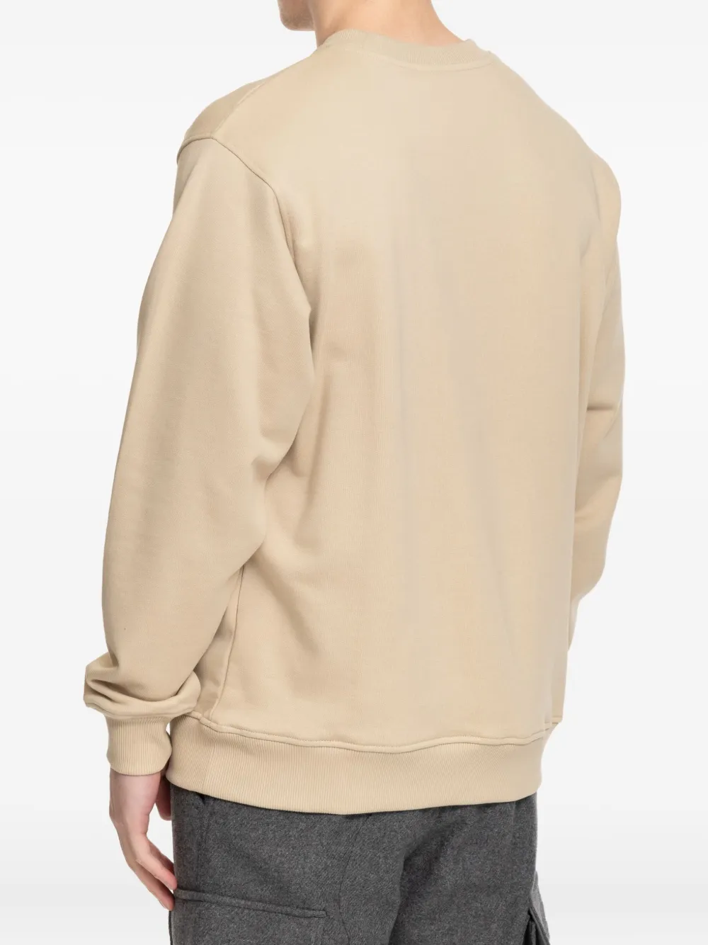 Drôle De Monsieur Sweater met geborduurd logo Beige