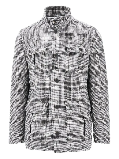 Herno checked single breasted coat
