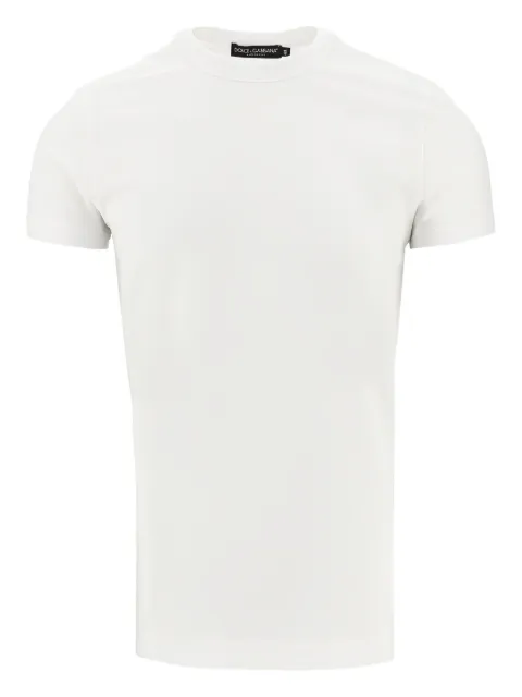 Dolce & Gabbana logo-embroidered cotton t-shirt