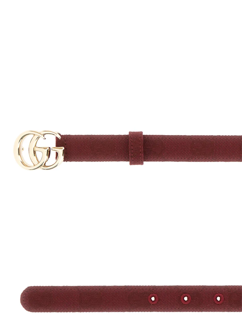 Gucci Gg Marmont Skinny Belt In Red