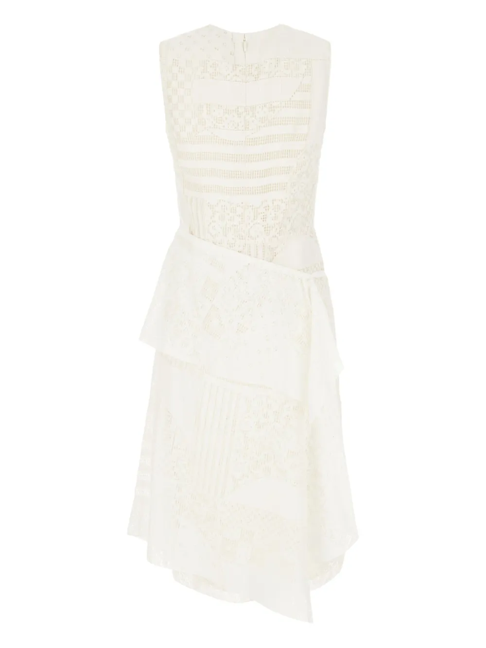 FENDI lace-paneled midi dress - Wit