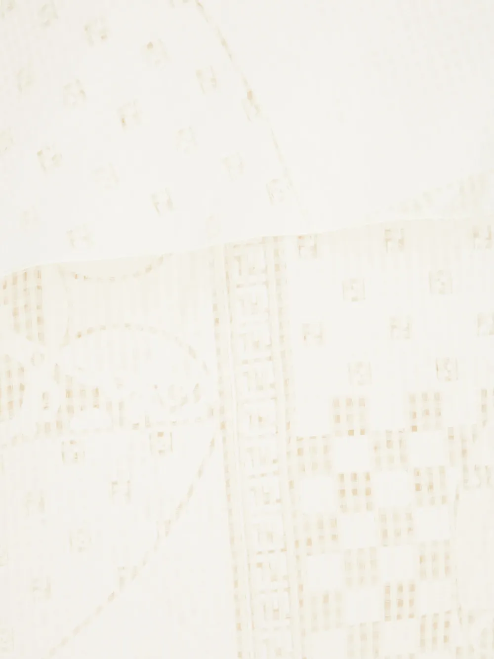 FENDI Midi-jurk met kanten vlakken Wit