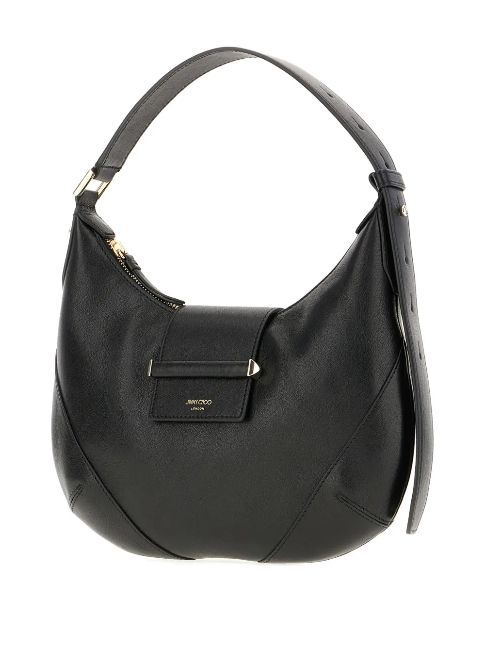Jimmy Choo Crescent leren schoudertas Zwart