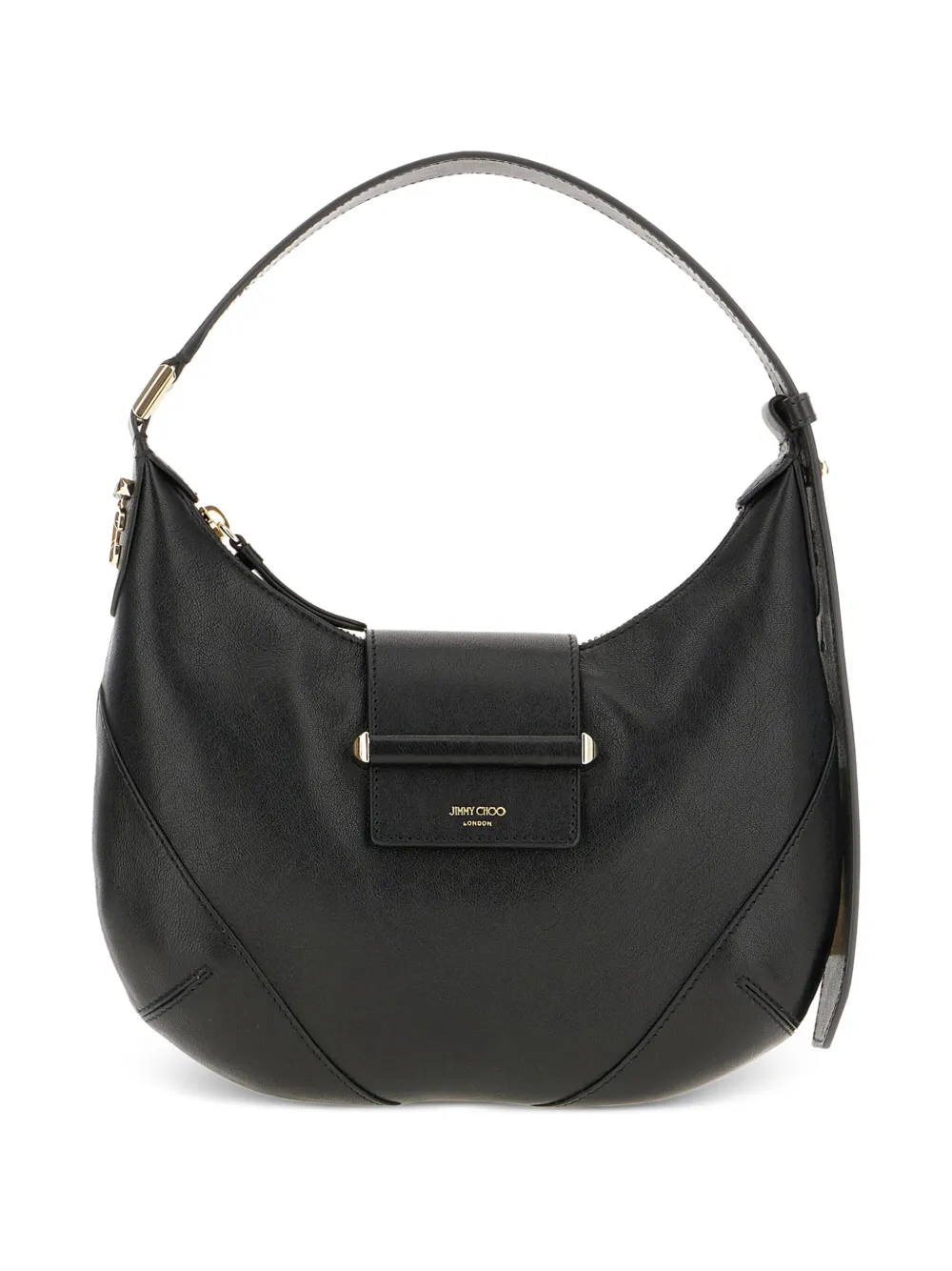 Jimmy Choo Crescent leren schoudertas Zwart