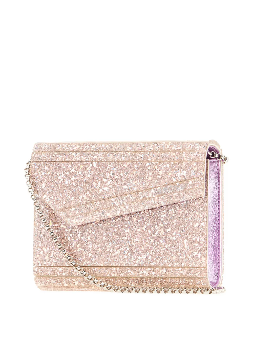 Jimmy Choo Clutch met glitter vlakken Roze