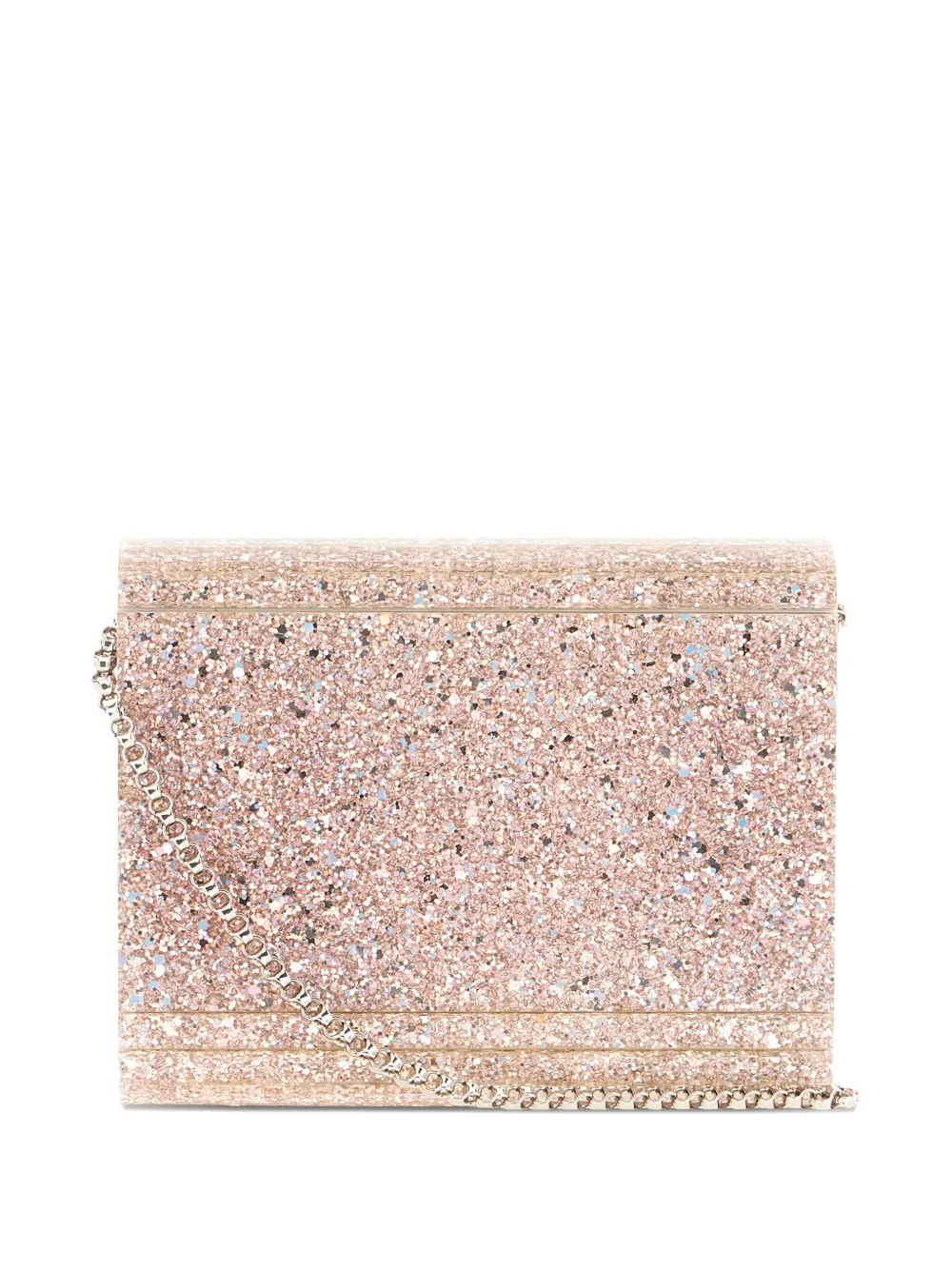 Jimmy Choo Clutch met glitter vlakken Roze