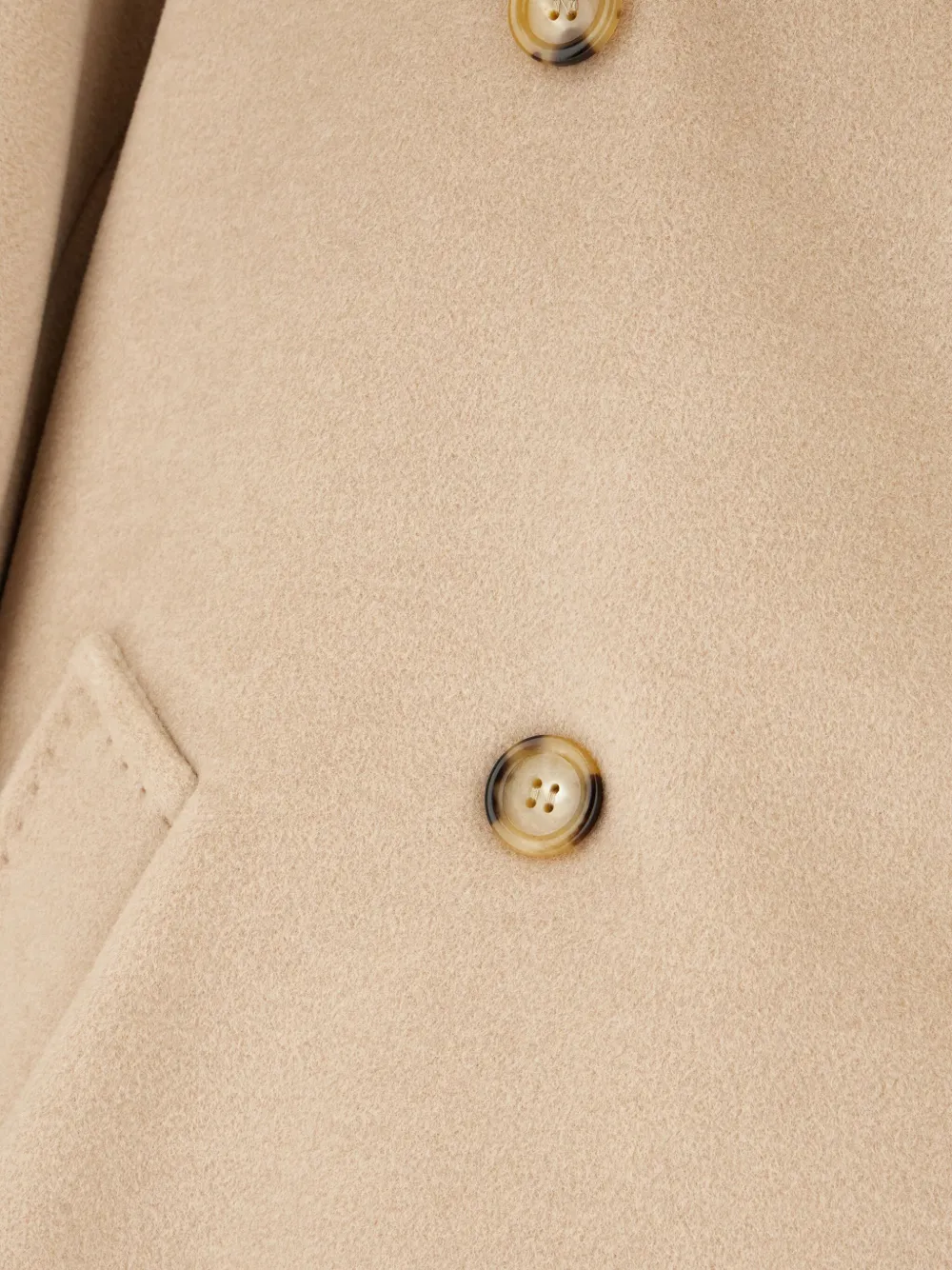 Max Mara Flap-pockets Double-breasted Coat In Neutral