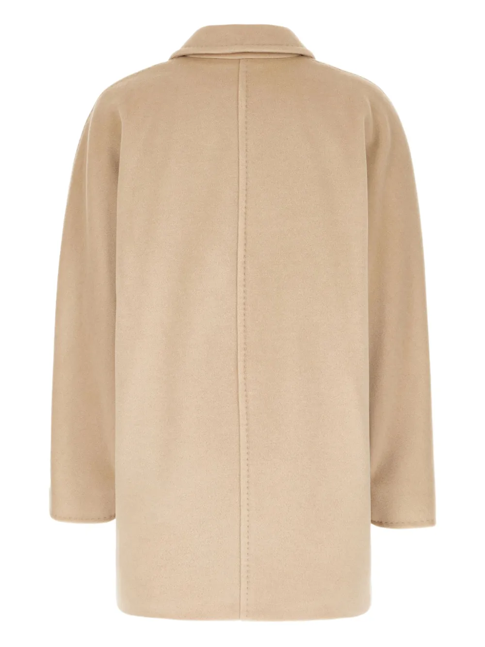 Max Mara Flap-pockets Double-breasted Coat In Neutral
