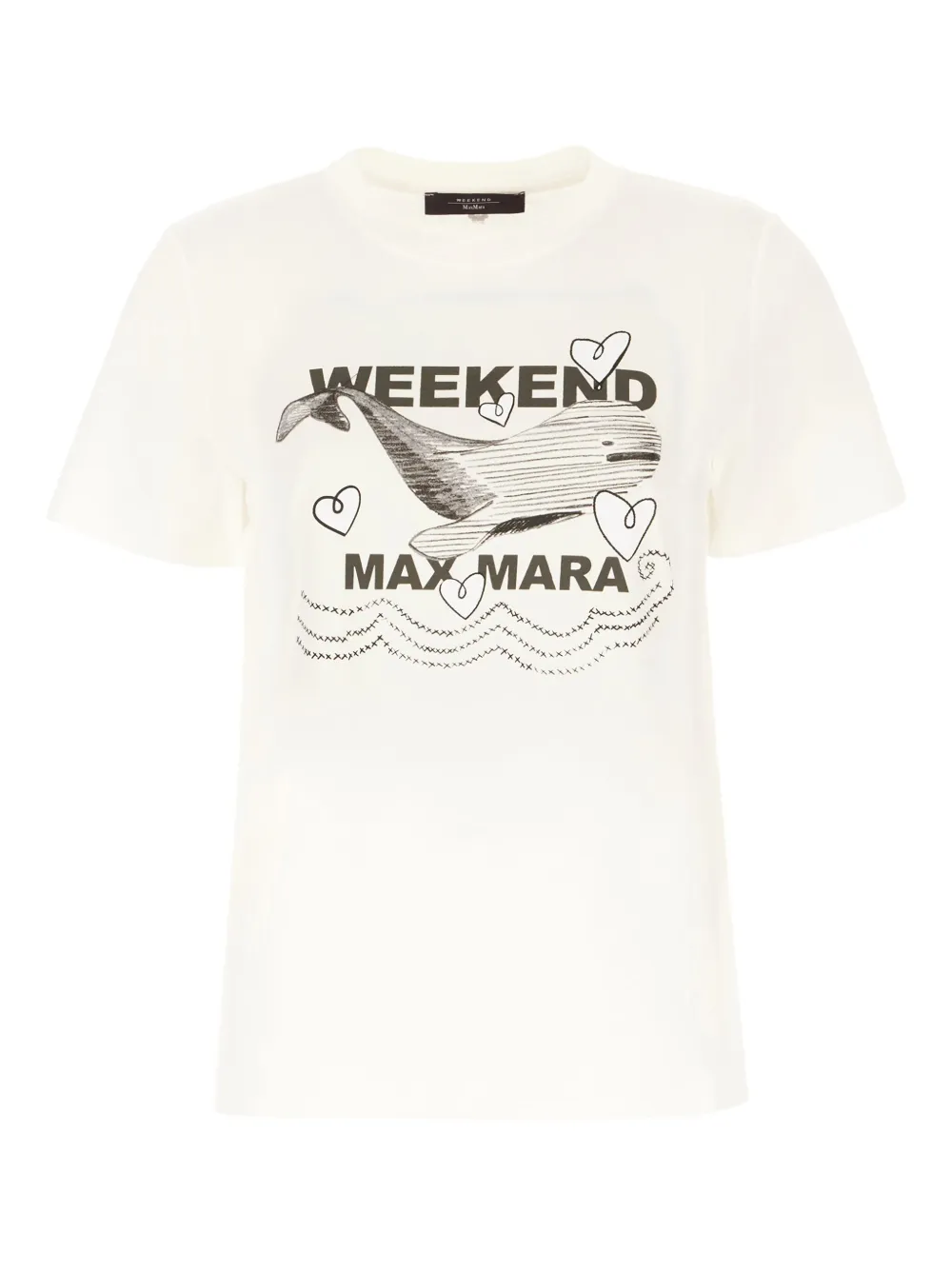 Weekend Max Mara graphic-print cotton T-shirt Beige