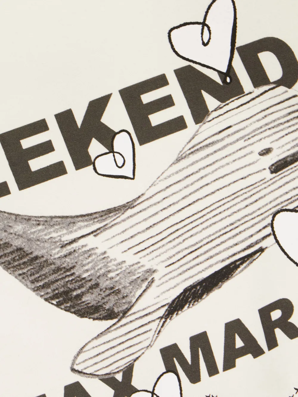 Weekend Max Mara Katoenen T-shirt met grafische print Beige