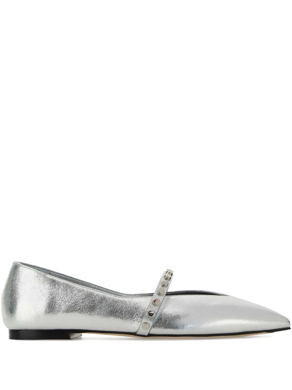 Alexander McQueen leather studded ballerina shoes | Silver | Image 1