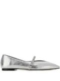 Alexander McQueen leather studded ballerina shoes - Silver