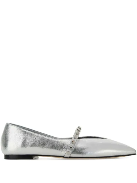 Alexander McQueen leather studded ballerina shoes
