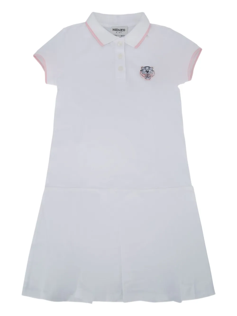 Kenzo Kids embroidered polo dress Wit