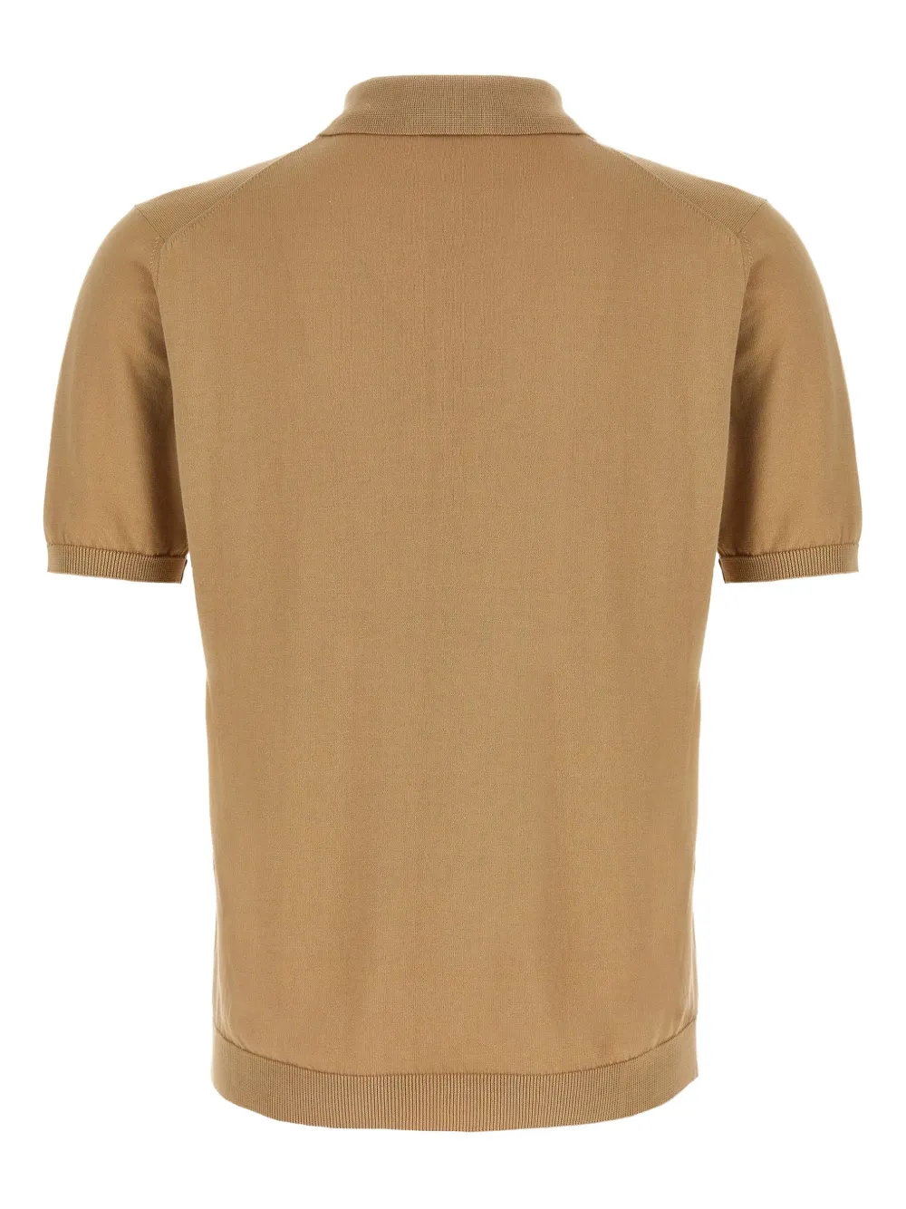 Roberto Collina Fijngebreid poloshirt Beige